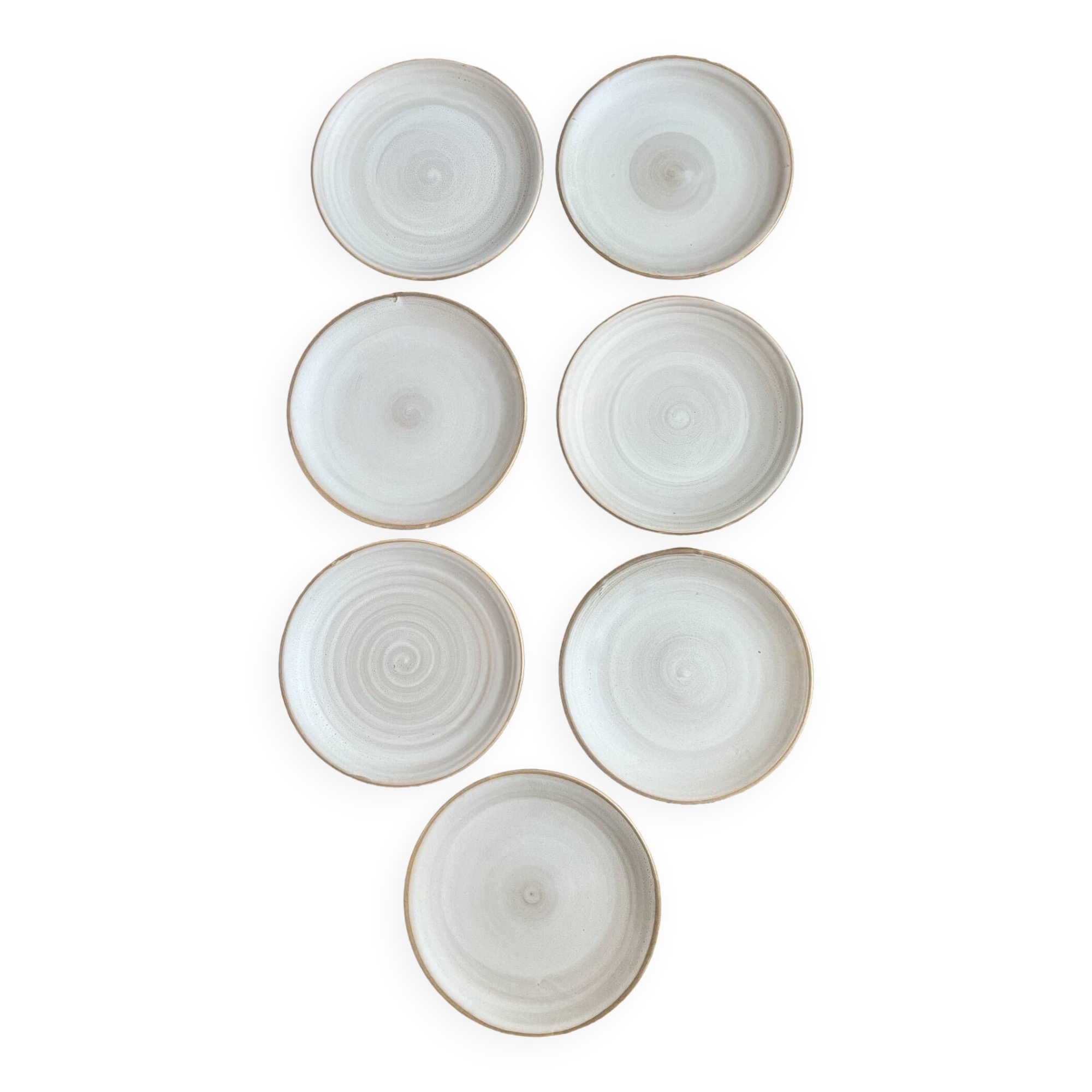 7 small plates Niderviller model Pierre