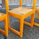 Set de 8 chaises en orme et paille Maison Regain