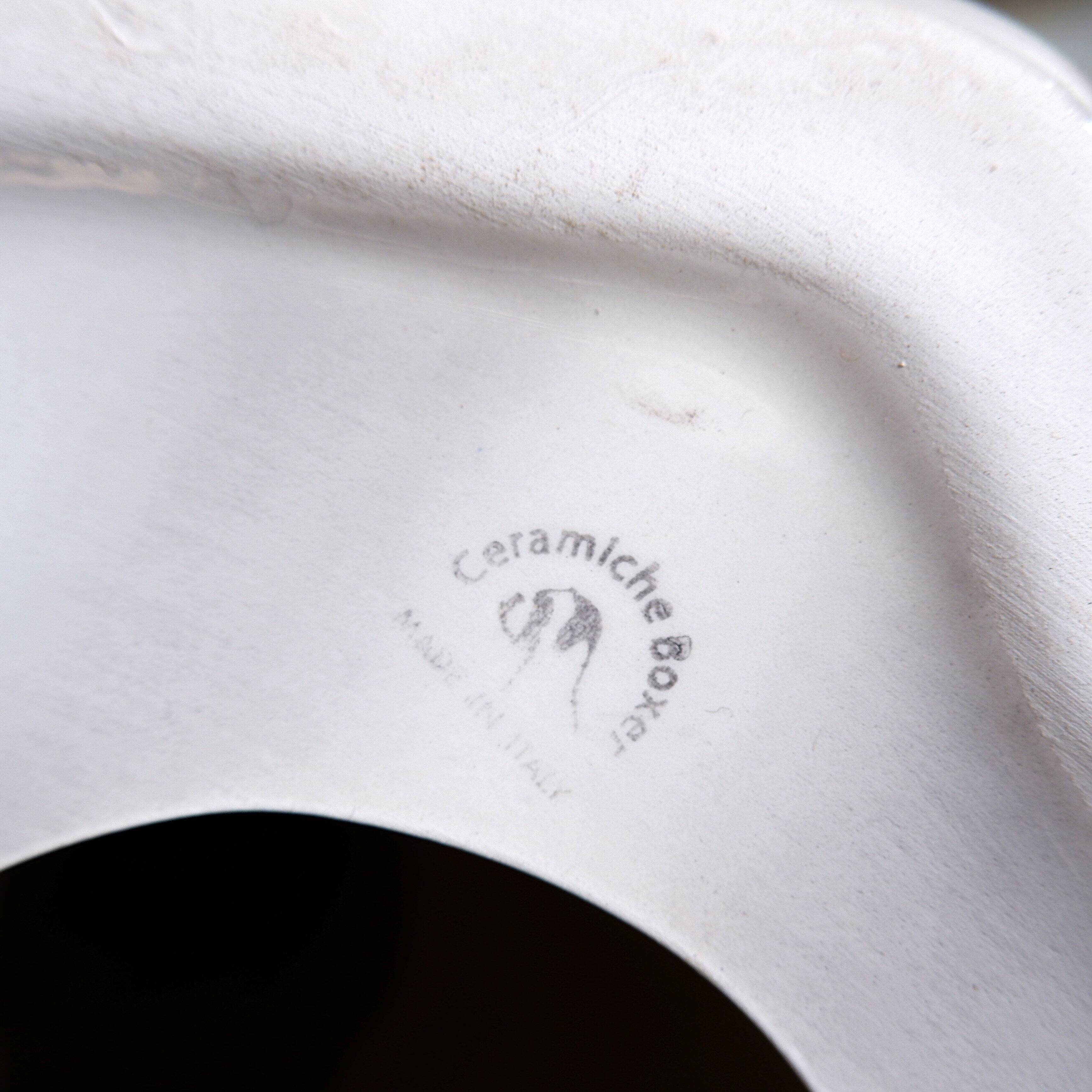 White ceramic tiger - Ceramiche Boxer, Italy