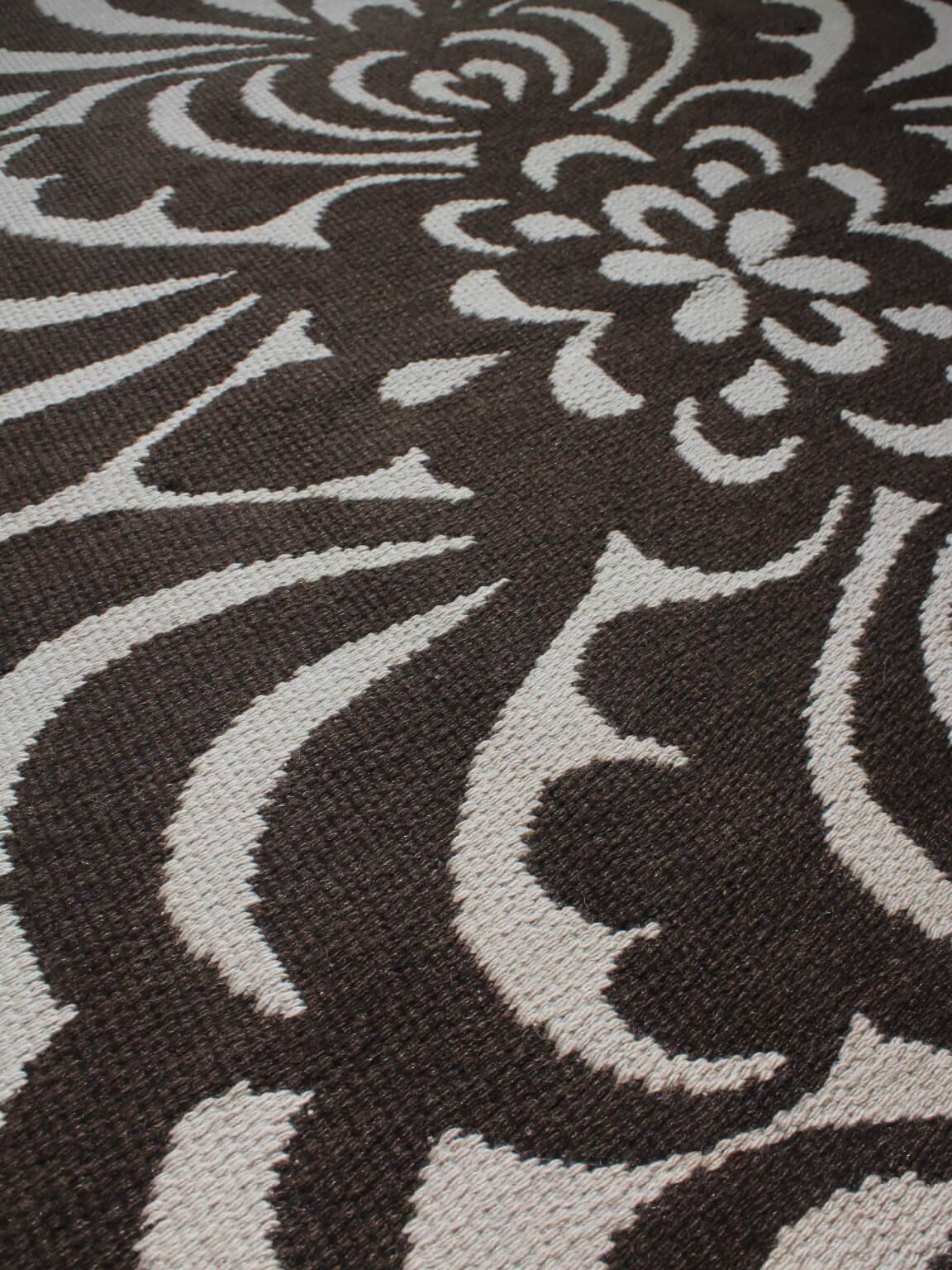 Berit Woelfer Mid-Century Graphic Double-Sided Wool Rug 160x240cm, Signed