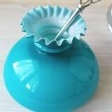 Blue opaline chandelier