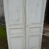 Pair of closet door old green patina