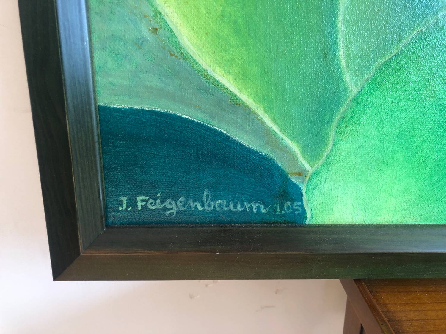 Oil on canvas flower