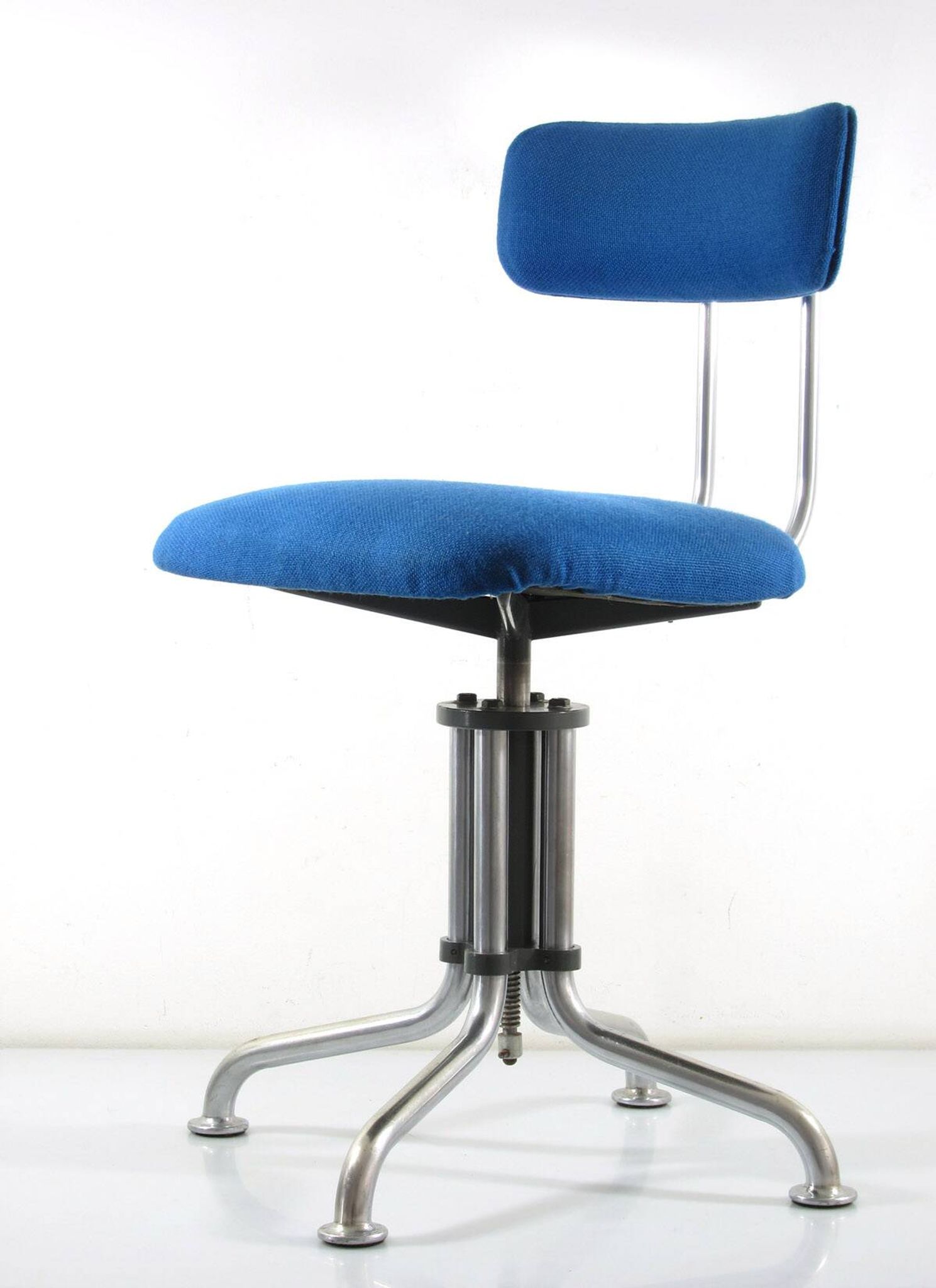 Chaise de bureau Gispen vintage bleue des années 1930