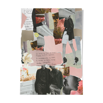 Collage print daydreaming