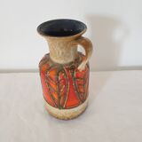 Vintage Jasba ceramic vase with handle - Height 25cm - 70's