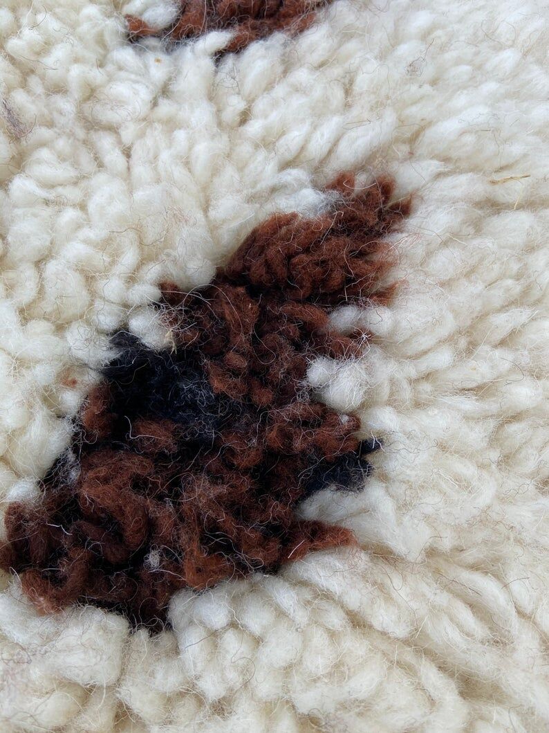 Beni Ouarain wool rug in 185x280 cm wool