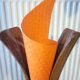 Vintage flame table lamp in palm wood, 1980s