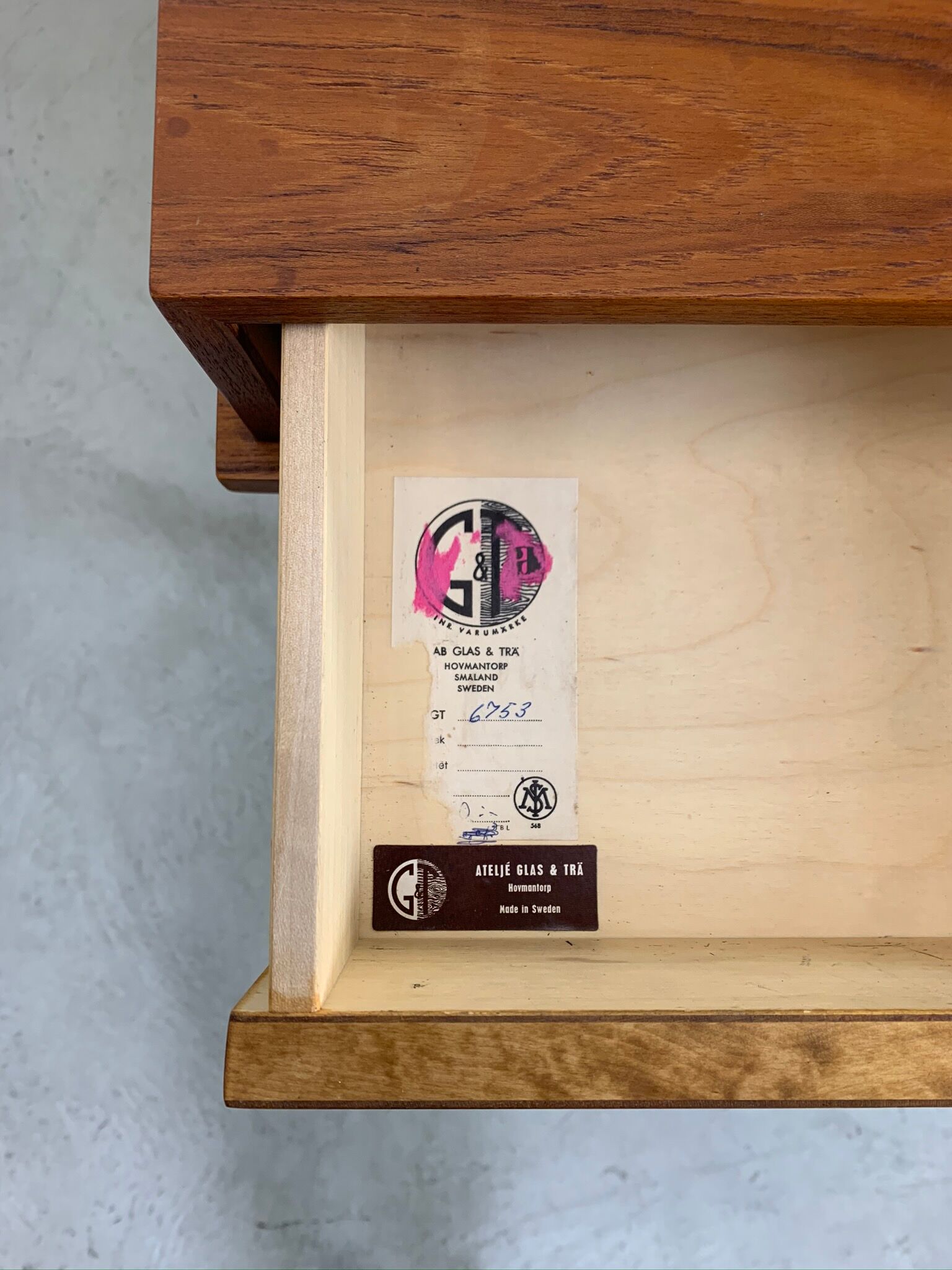 Mid-century teak dressing table by AB Glas & Trä, 1960s