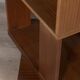 Grande bibliothèque pivotante en bois, design italien vintage des années 1960, pour le centre de la pièce.