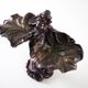Brass female figurine in Art Deco style with floral motifs, European decorative art