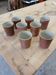 8 antique glazed stoneware cups/glasses