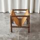 1970s canvas and bamboo magazine rack