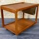 60s 70s teak table side table newspaper stand Danish Design Denmark