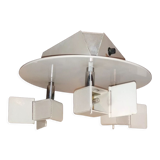 Ceiling lamp 3 adjustable metal lamps vintage 1980