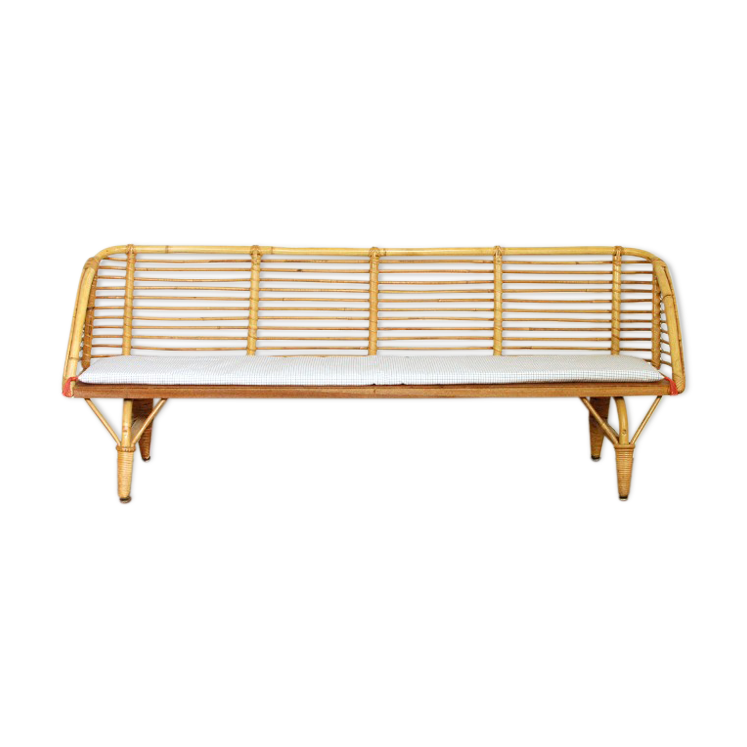 Children's rattan bench