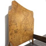 Art Deco Cubist Single Bed in Birch Burl, 1930s-1940s