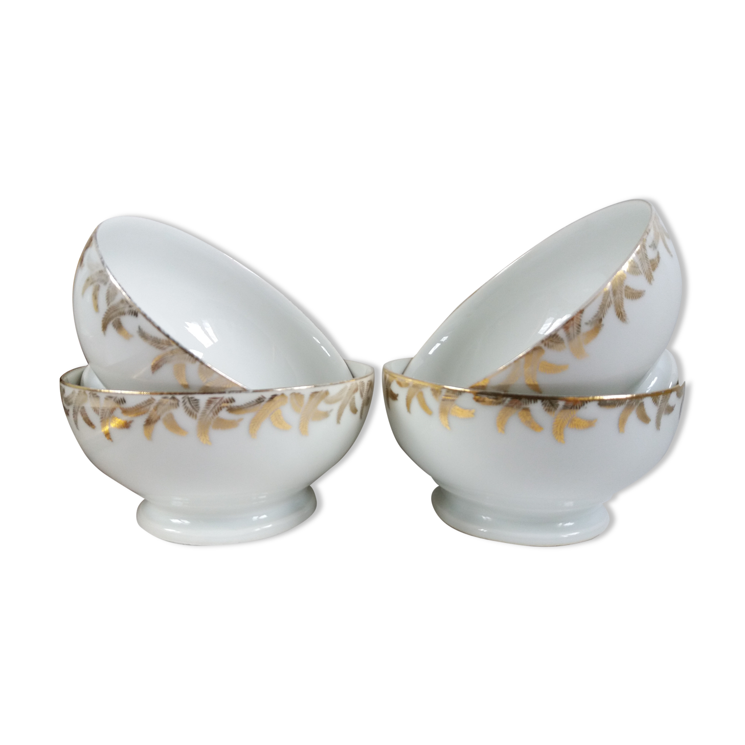 Set 4 bowls golden palms