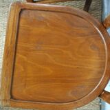 pair of vintage wooden bistro chairs