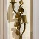 Paire d’appliques fleurs et feuilles laiton