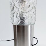 Vintage glass and stainless steel lamp