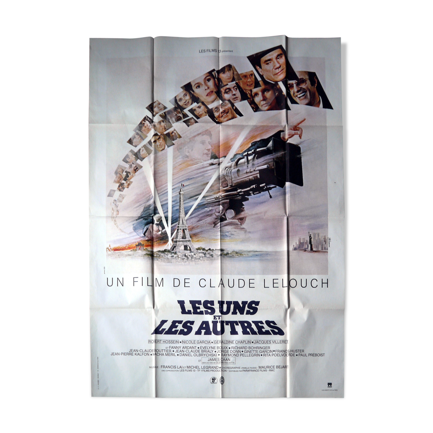 Original cinema poster "the uns and the other" claude lelouch