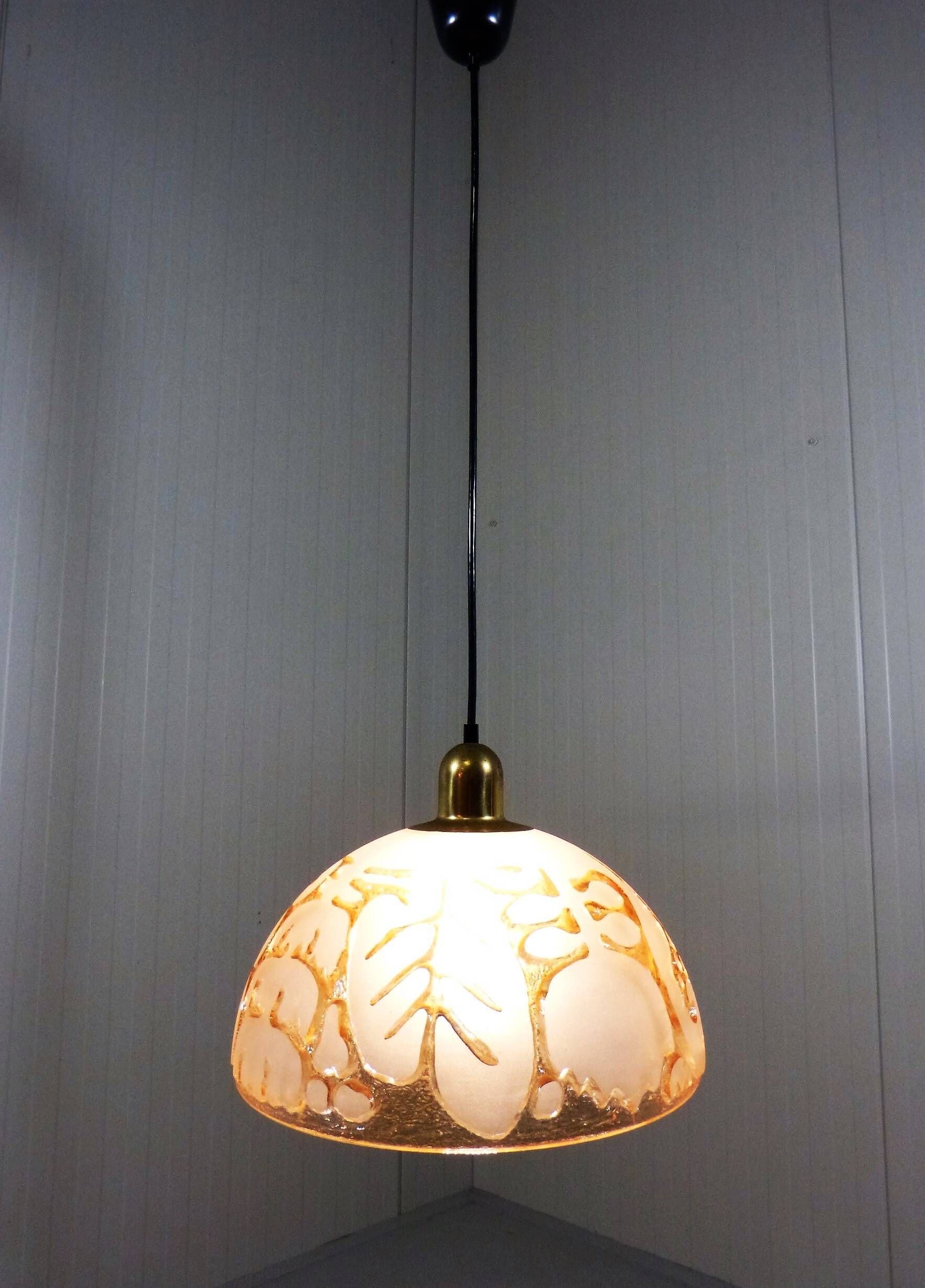 Peill & Putzler glass hanging lamp 1960-70’s