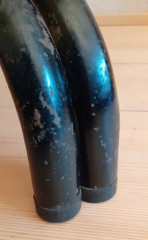 Grocery store display 1950 1960 Paris France perforated sheet metal rigitulle