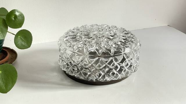 APPLIQUE Semi-Crystal Ceiling Light 1950s