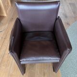 Chair 401 station wagon Mario Bellini by Cassina brown leather