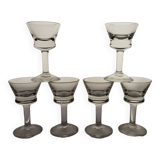 6 bistro liqueur glasses 1920s-30s