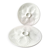 2 Boch La Louvière ceramic oyster plates