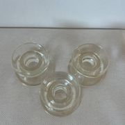 Lot de 3 bougeoirs en verre
