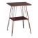 Vintage metal side table with double glass top, Italy, 1960s.