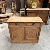 2-door sideboard in solid elm, early 20th century