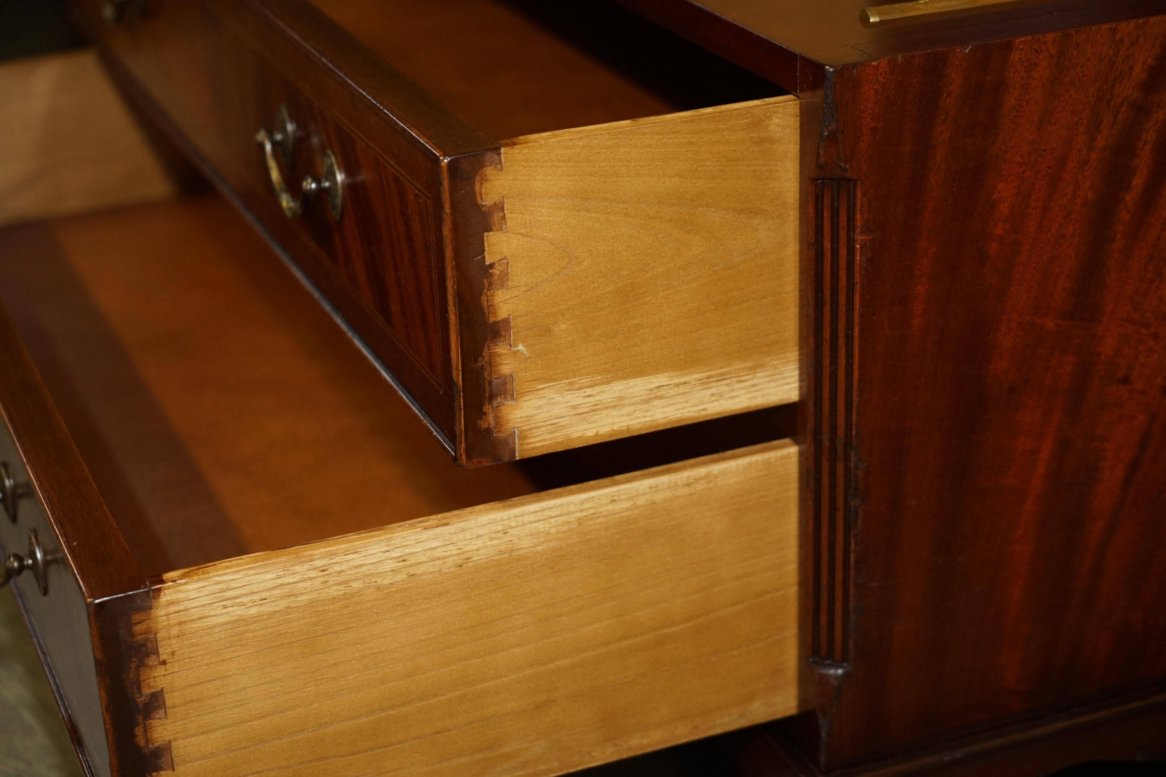 Crocodile leather and hardwood luggage rack in Mid-Century Modern style