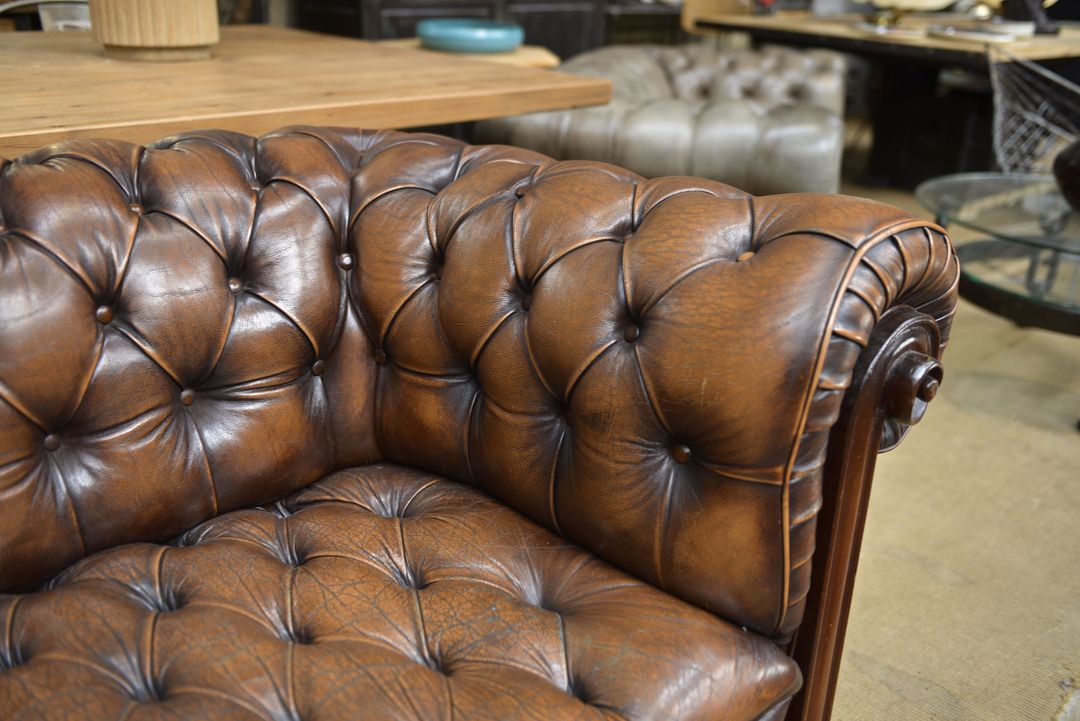 Chesterfield leather sofa