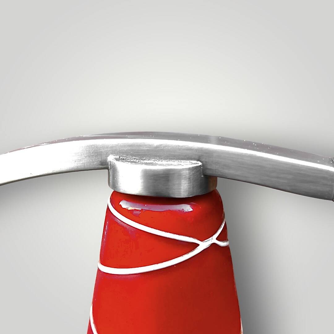 Curved retro-futuristic design lamp – Massive – 1990s