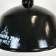 Industrial black enamel pendant lamp from emax, 1960s