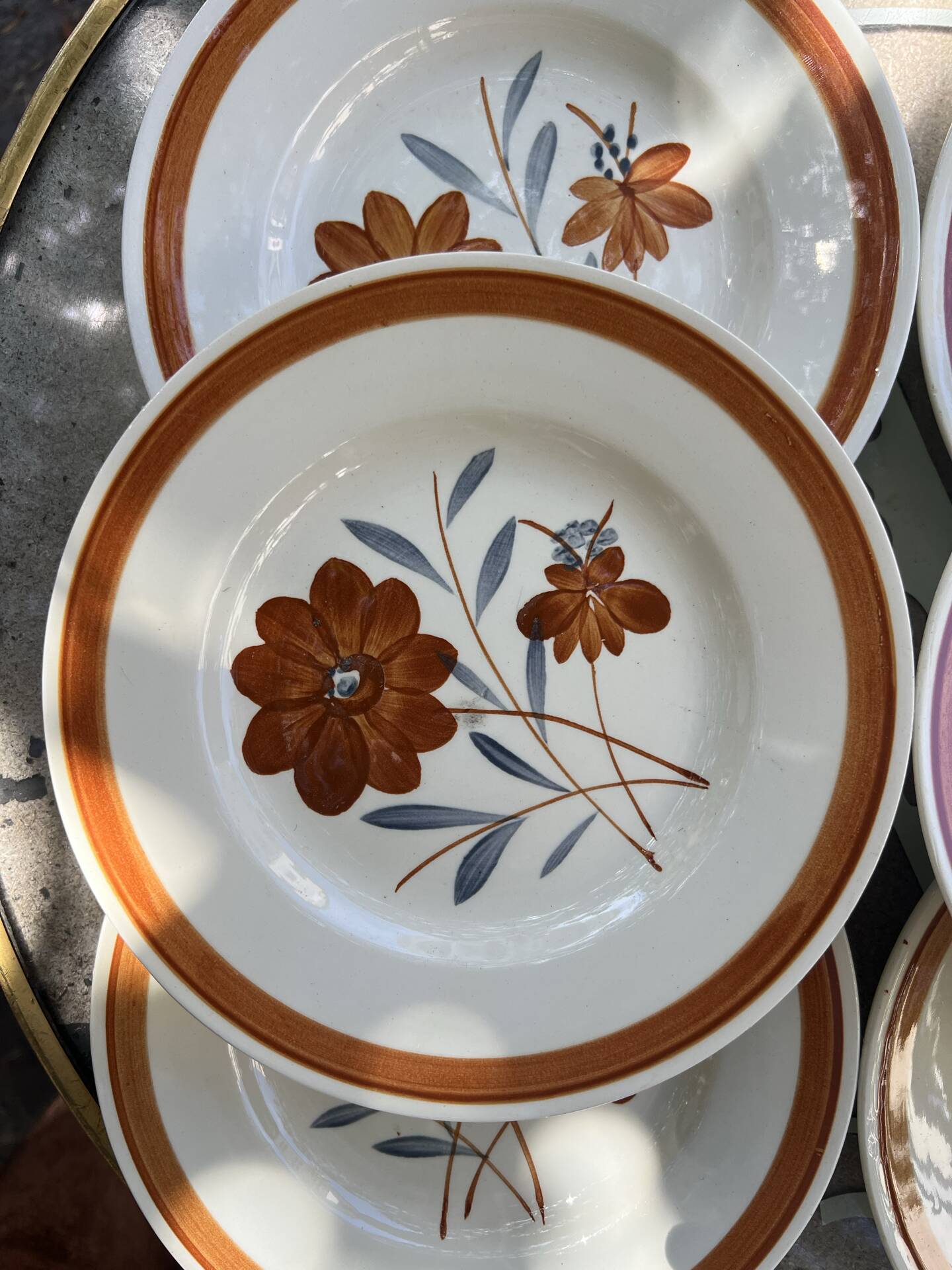 Gien - 6 dessert plates