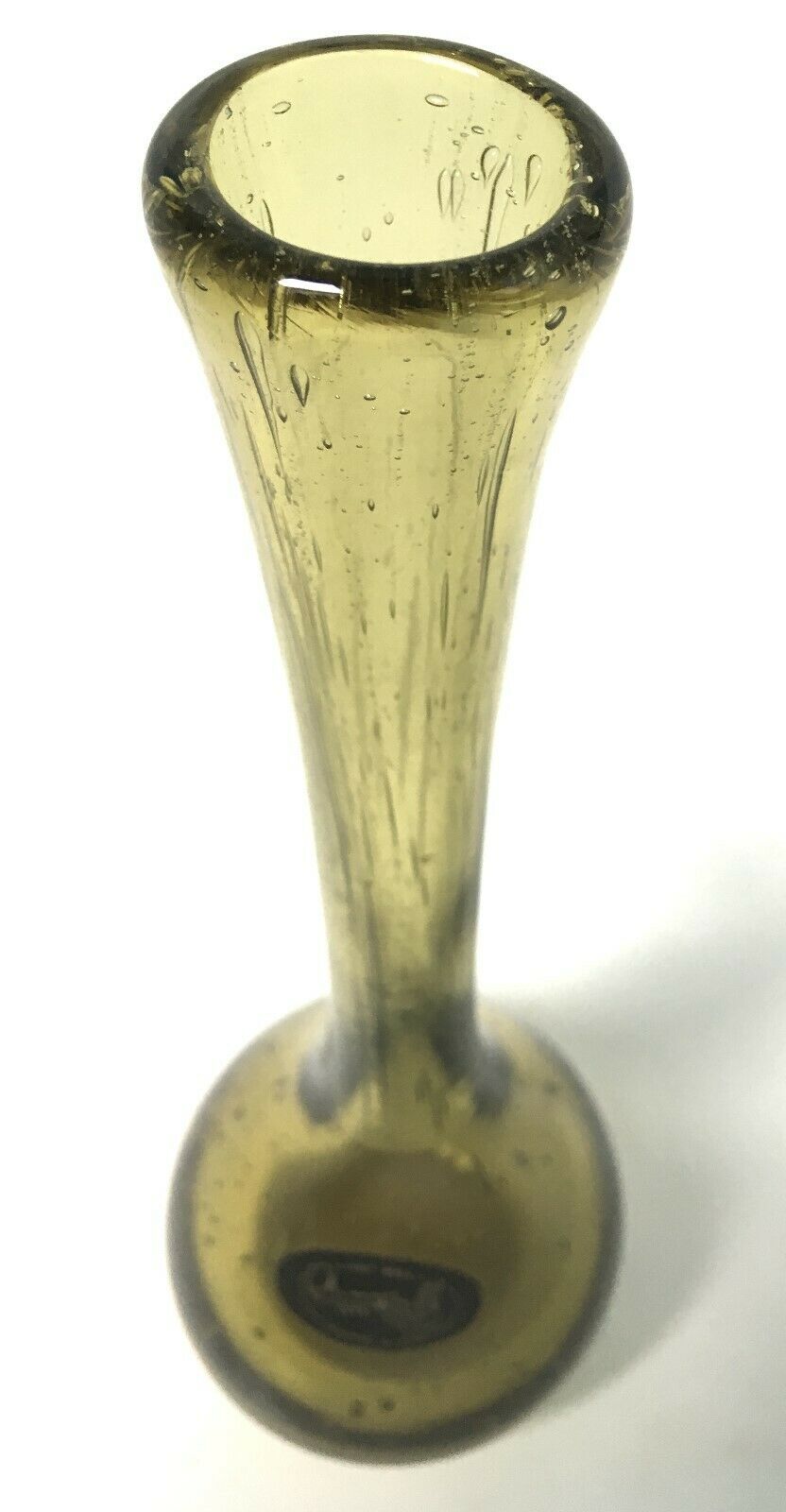 Vase soliflore glass bubbles the rock blows mouth