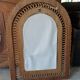 Old vintage rattan mirror