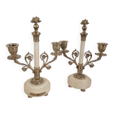 Pair of candelabra / chandeliers Louis XVI
