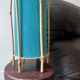 Lampe de table Louis Sognot en bambou et coton, France années 1960