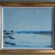 Painting ancient seascape, oil on canvas, signed André Suzanne