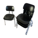 Set of 4 stackable chairs chrome steel tube