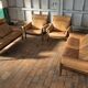 Leather living room set by Durlet