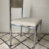 Vintage chairs from the 70s restored with a French terry fabric