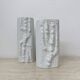 Martin Freyer pour Rosenthal Bisque Reliëf Azu Vase Op Art années 1970