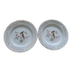 Two antique plates gien – yokohama model – 19th century earthenware